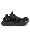Versace Black Leather Athletic Sneakers In Black