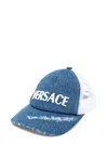 Versace Unisex Mini Baseball Cap In Blue