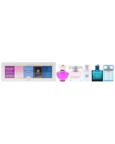 Versace Unisex Miniatures Set 5pc Mini Discovery Set In Transparent