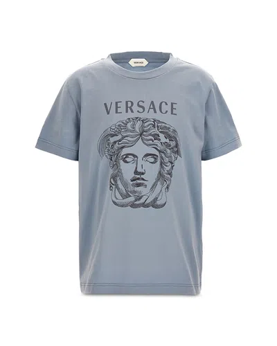 Versace Unisex Outline Medusa Jersey Tee - Little Kid, Big Kid In Blue