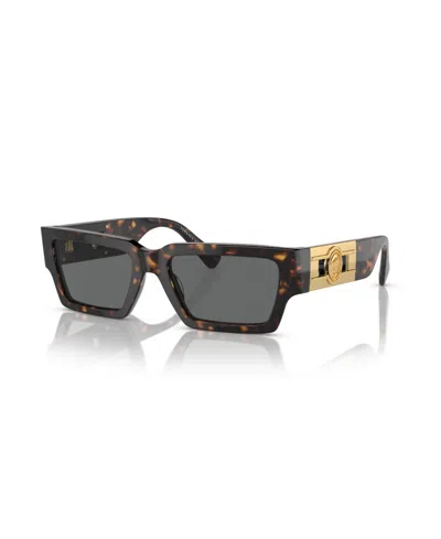 Versace Unisex Rectangle Sunglasses, Ve4459f In Black
