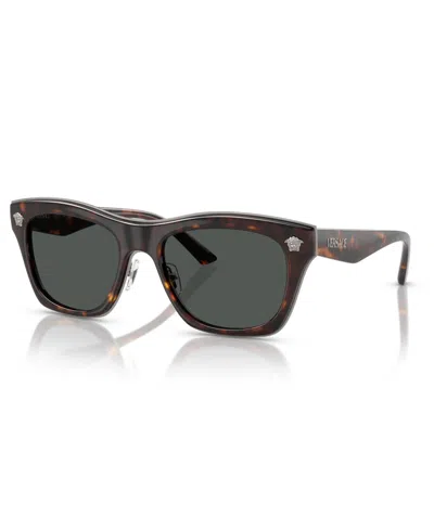 Versace Unisex Round Sunglasses, Ve2272 In Havana