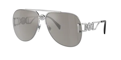 Versace Medusa Aviator Sunglasses In Silber