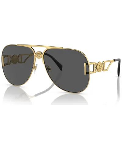 Versace Unisex Sunglasses, Ve2255 In Gold -tone