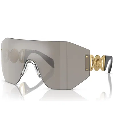 Versace Unisex Sunglasses, Ve2258 In Gray Mirror Silver-tone