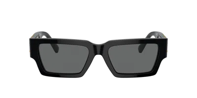 Versace Womens Black Ve4459 Rectangular-frame Acetate Sunglasses