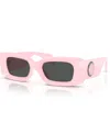Versace Medusa Rectangle Plastic Sunglasses In Pink