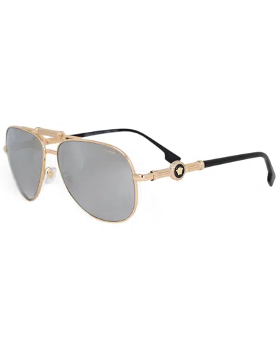 Versace Unisex Ve2236 59mm Sunglasses In Gold