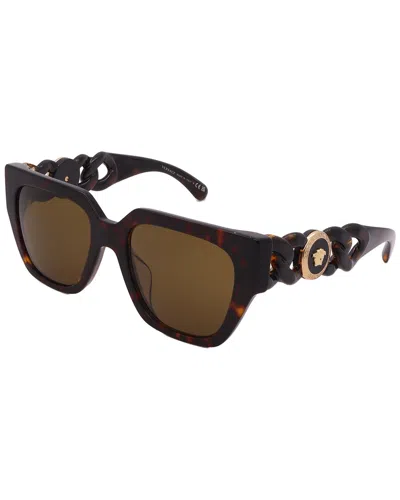 Versace Ve4409f Unisex Sunglasses In Brown