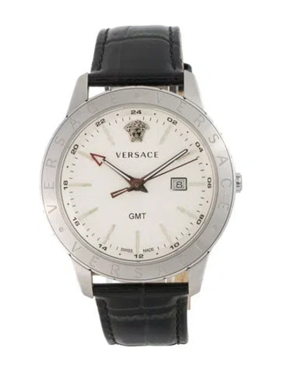 Pre-owned Versace Univers Gmt Watch In Multi