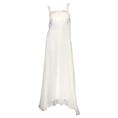 Pre-owned Versace Unworn  2007 Silk Goddess Evening Bridal Wedding Gown Maxi Dress 42 In Sand