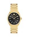 Versace V-auria Watch, 39mm In Black/gold