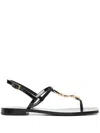 Versace Heel Sandals Metallic Embellishment In Black