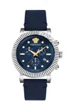 Versace V-classic Leather Watch In Multi