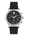 Versace V-chrono Classic Leather Watch In Multi