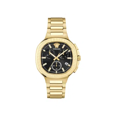 Pre-owned Versace V Chrono Square Bracelet Watch 'gold' | Women's Size Onesize