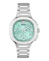 Versace V-chrono Square Bracelet Watch In Metallic