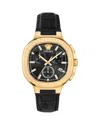 Versace V-chrono Square Chronograph, 40mm In Black/black