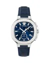 Versace V-chrono Square Chronograph, 40mm In Blue/blue