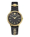 Versace V-circle Logomania Strap Watch In Multi