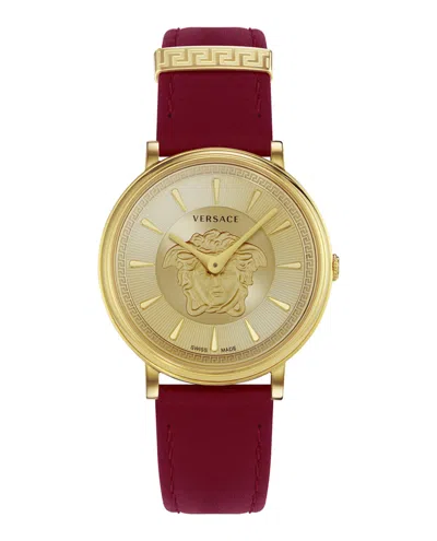 VERSACE V-CIRCLE MEDUSA STRAP WATCH