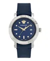Versace V-classic Leather Watch In Multi