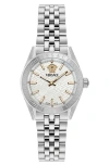 Versace V-code Bracelet Watch, 36mm In Metallic