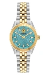 Versace V-code 36mm In Two Tone