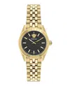 Versace V-code Bracelet Watch In Gold