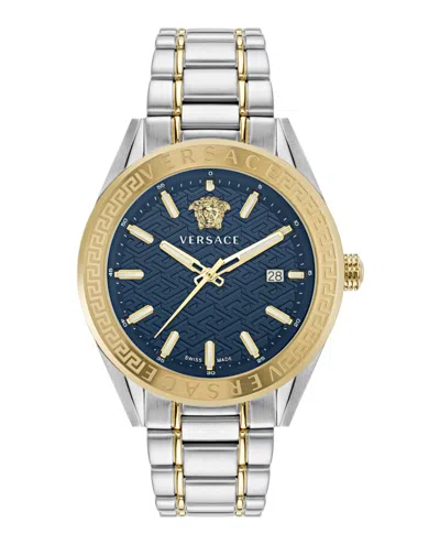 Versace V-code Bracelet Watch In Metallic