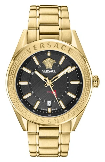 VERSACE VERSACE V-CODE GMT BRACELET WATCH, 42MM