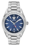 Versace V-code Gmt Watch, 42mm In Silver