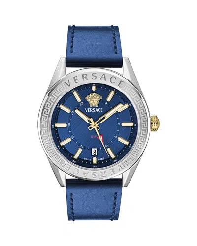 VERSACE V-CODE GMT WATCH, 42MM