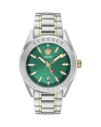 VERSACE V-CODE GMT WATCH, 42MM