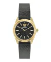 Versace V-code Leather Watch In Multi