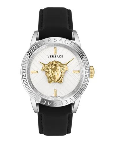Versace V-code Strap Watch In Multi
