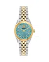 Versace V-code Watch, 36mm In Blue/two-tone