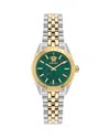 Versace V-code 36mm In Green/two-tone