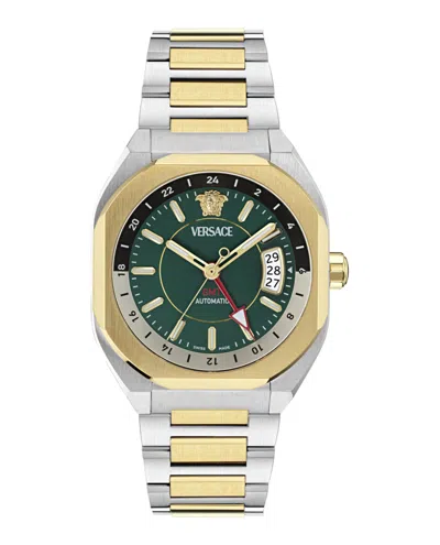 Versace V-contempo Gmt Automatic Watch In Multi