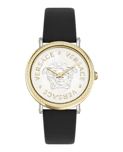 Versace V-dollar Leather Watch