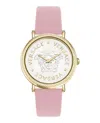 Versace V-dollar Leather Watch With Guilloche Dial In Gold