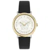 Versace 37mm Tte Slv Dial Slv Strap In Black