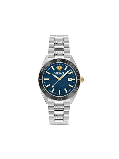 Versace V-dome 42mm In Blue
