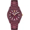 Versace Dome 42mm In Burgundy