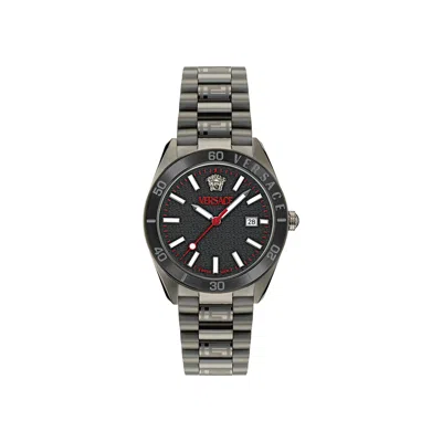 Pre-owned Versace V Dome Bracelet Watch 'black' | Men's Size Onesize