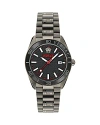 Versace Men's V-dome Ip Black Bracelet Watch, 42mm In Black