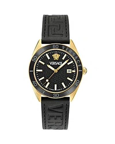 Versace V Dome Watch, 42mm In Gold