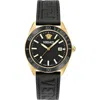 Versace V-dome Watch, 42mm In Ip Yellow Gold