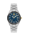 Versace V-dome 42mm In Stainless