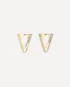 Versace V Drop Earrings In Gold